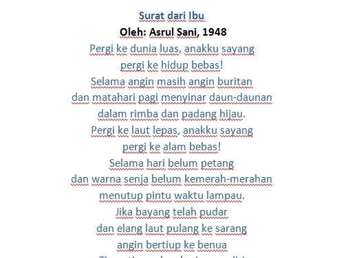 Puisi yaitu teks atau karangan yang mengungkapkan pikiran dan perasaan dengan mengutamakan keindahan kata-kata.